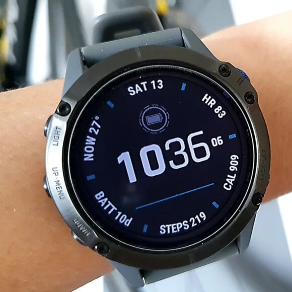 NWOB auth Garmin QuickFit 22 Watch Quick Fit Slate grey silicon black metal - Picture 6 of 8